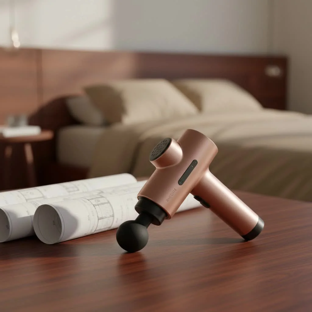 Renpho Active Massage Gun with five attachment heads