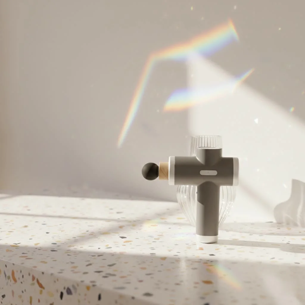 Sharper Image massage gun with various attachments